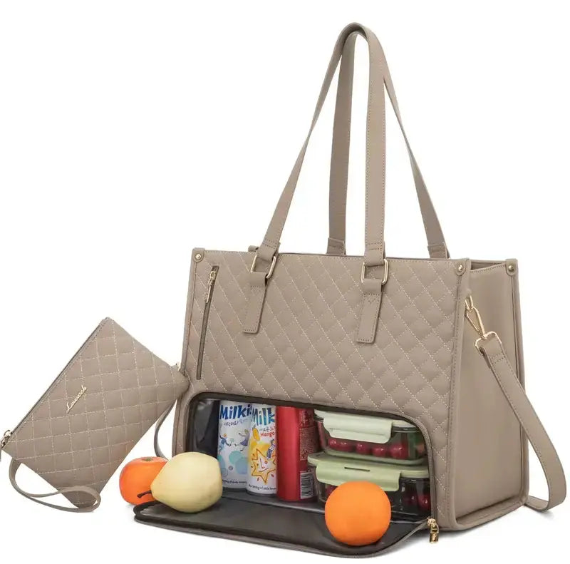 Insulated Laptop Bag with Multiple Compartments for Work and Travel