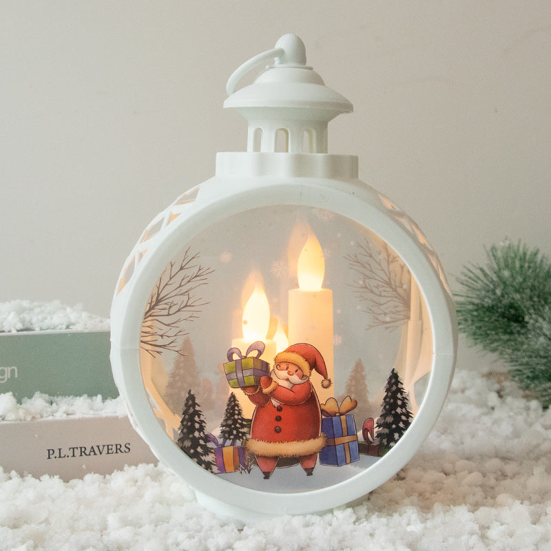 Festive LED Christmas Lamp with Snow Glow Effect