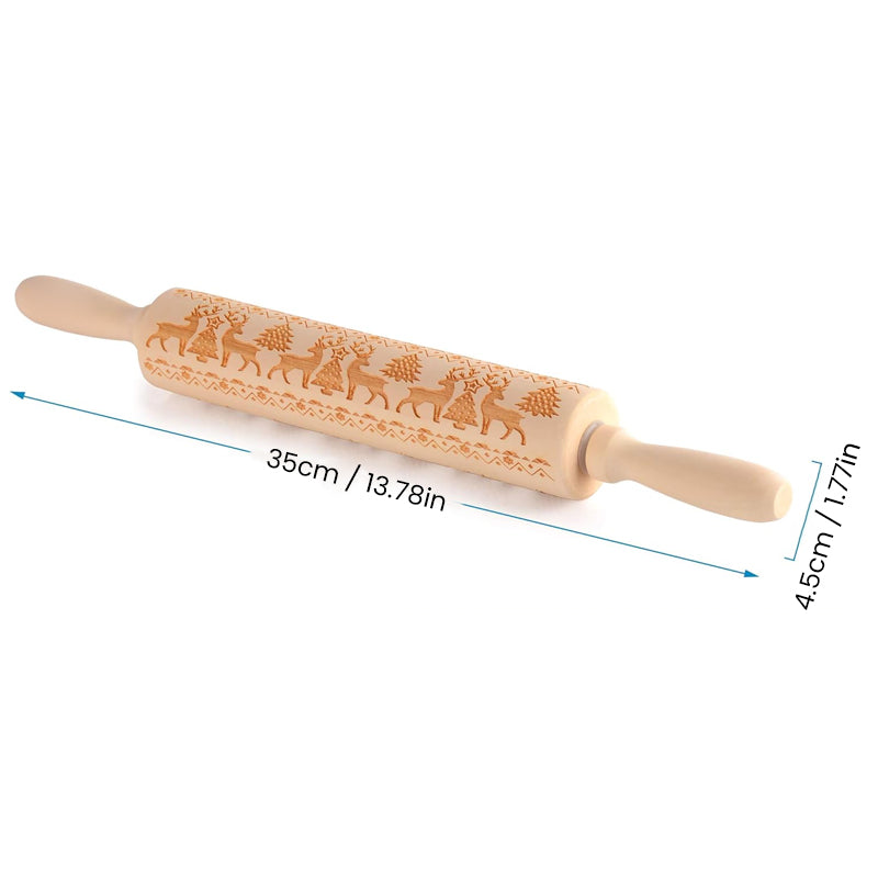 ChristmasRoller™ - Festive Cookie Rolling Pin for Holiday Baking