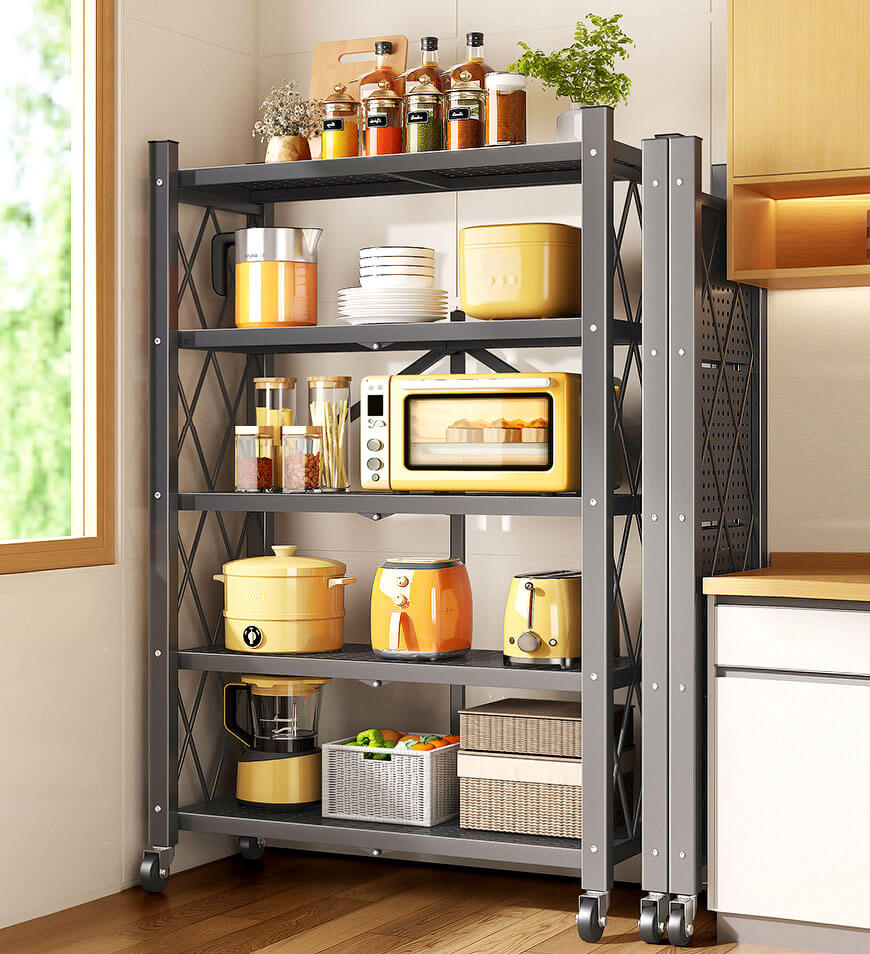 Joybos™ - Heavy Duty Foldable Metal Organizer Shelves with Wheels