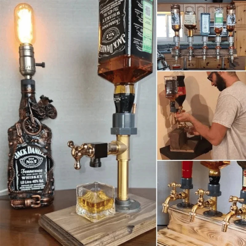 BrewElegance™ - Luxury Wooden Beverage Dispenser for Entertaining