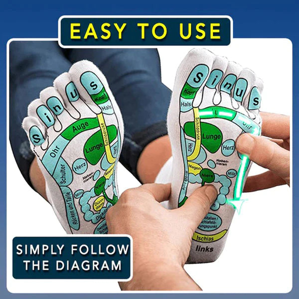 Comfort Fit Acupressure Reflexology Massage Socks Set