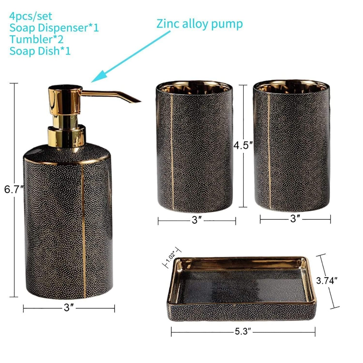 Modern Minimalist Bathroom Accessory Set