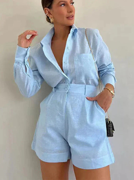 Lightweight Casual Shirt and Shorts Set for Everyday Comfort