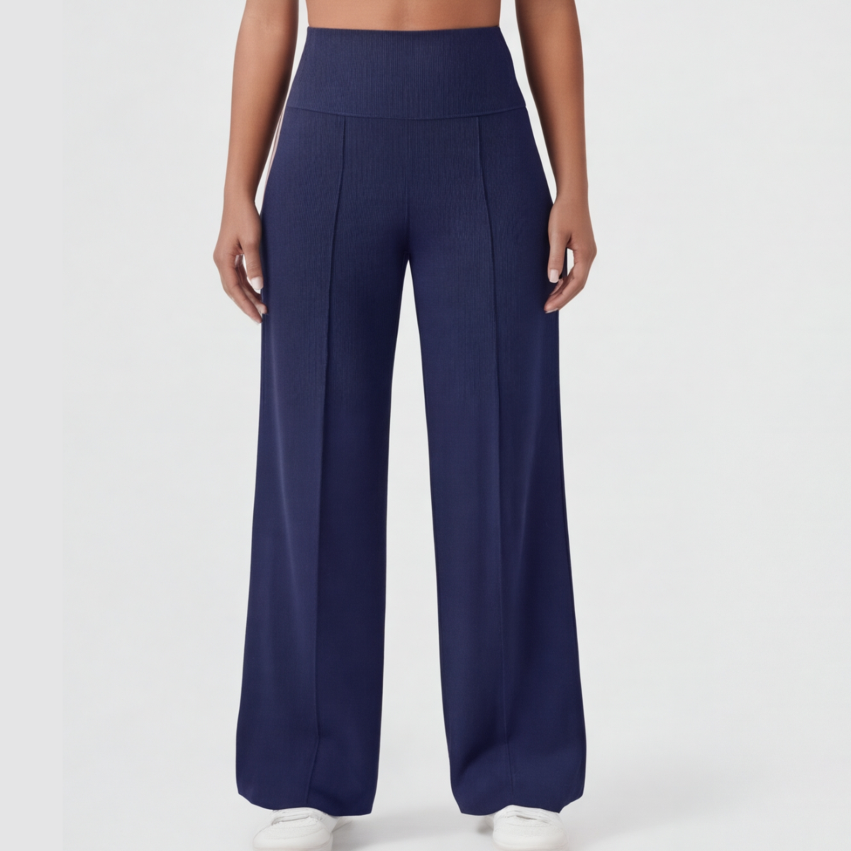 Wide Leg Yoga Pants with Crossover Waistband