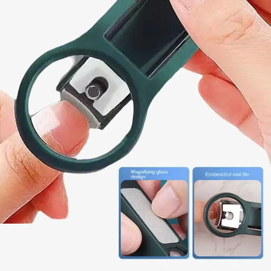 Compact Magnifying Glass Nail Cutter for Precision Grooming
