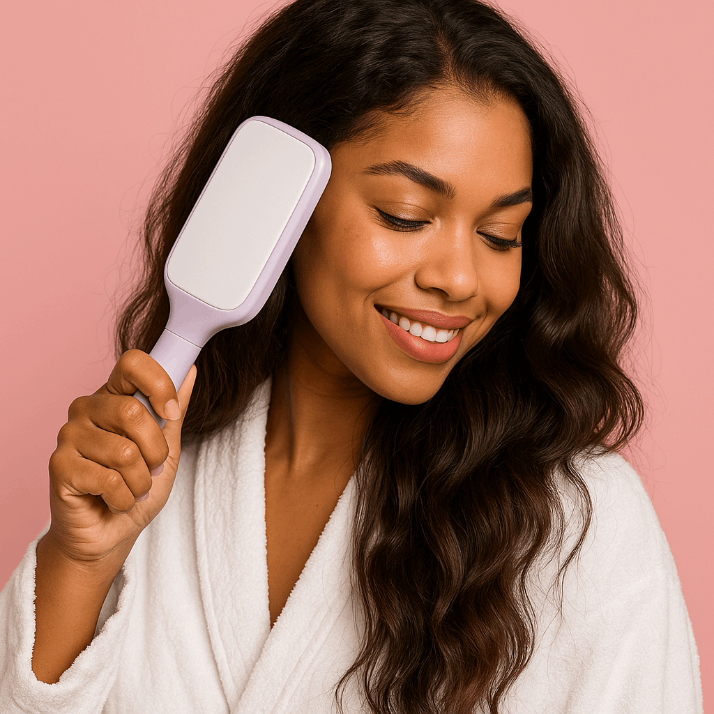 4-in-1 Self-Cleaning Anti-Static Hair Brush and Scalp Massager