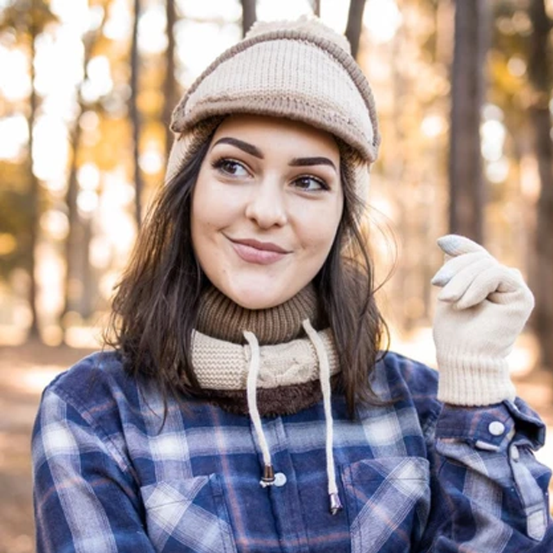 Cozy Knit Winter Hat and Scarf Set for Women