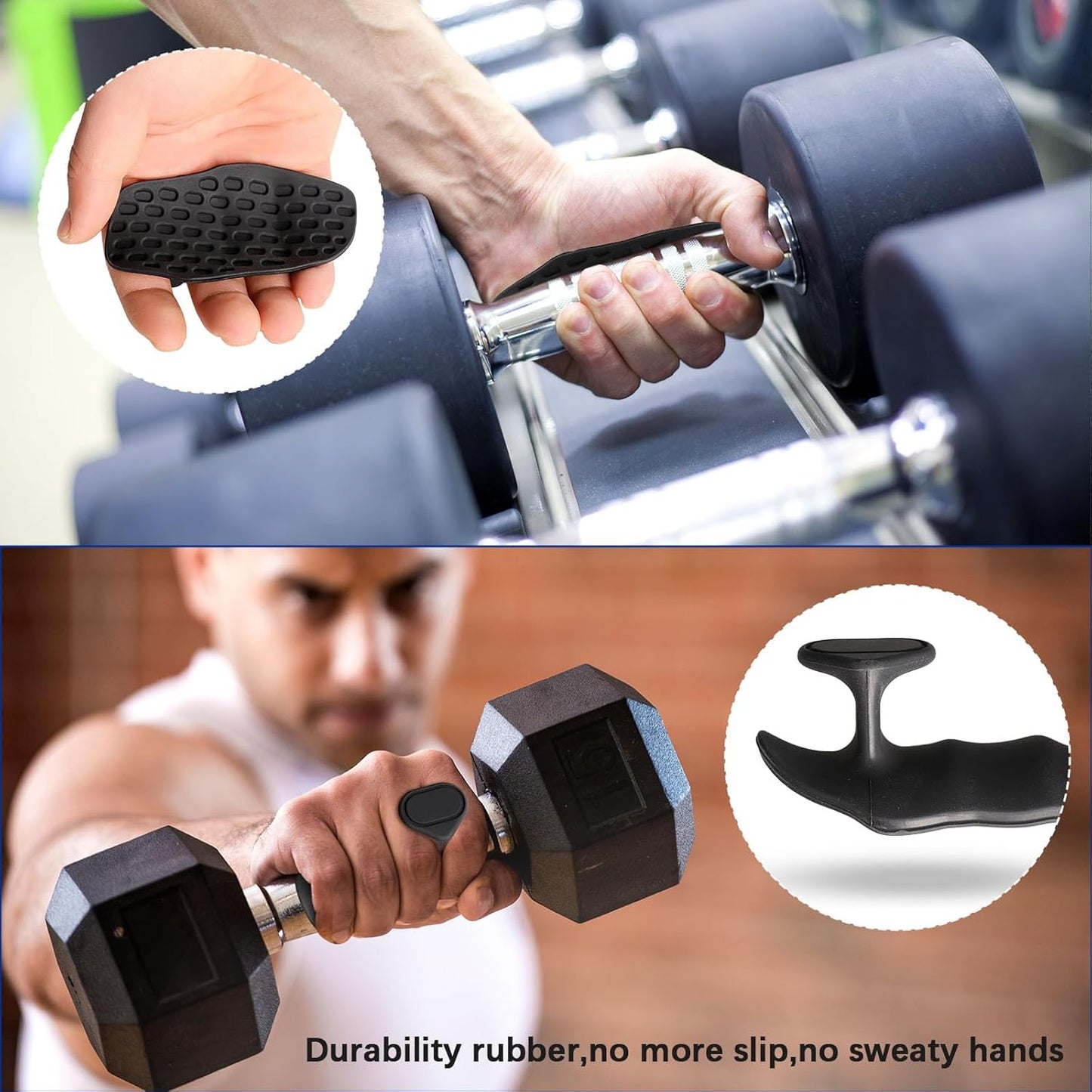 Anti-Slip Workout Grips for Weightlifting and Fitness