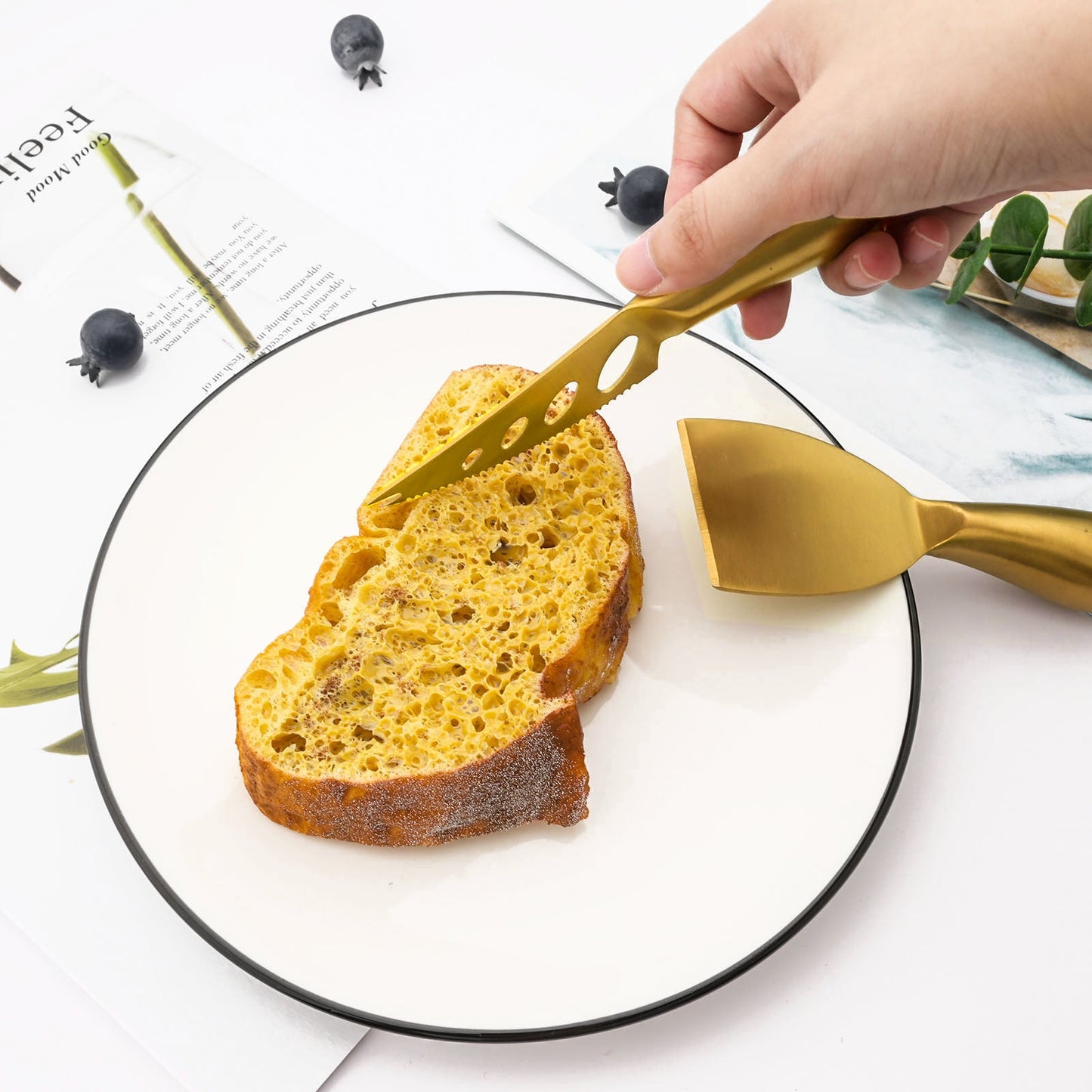 Elegant Stainless Steel Cheese Knife Set for Entertaining