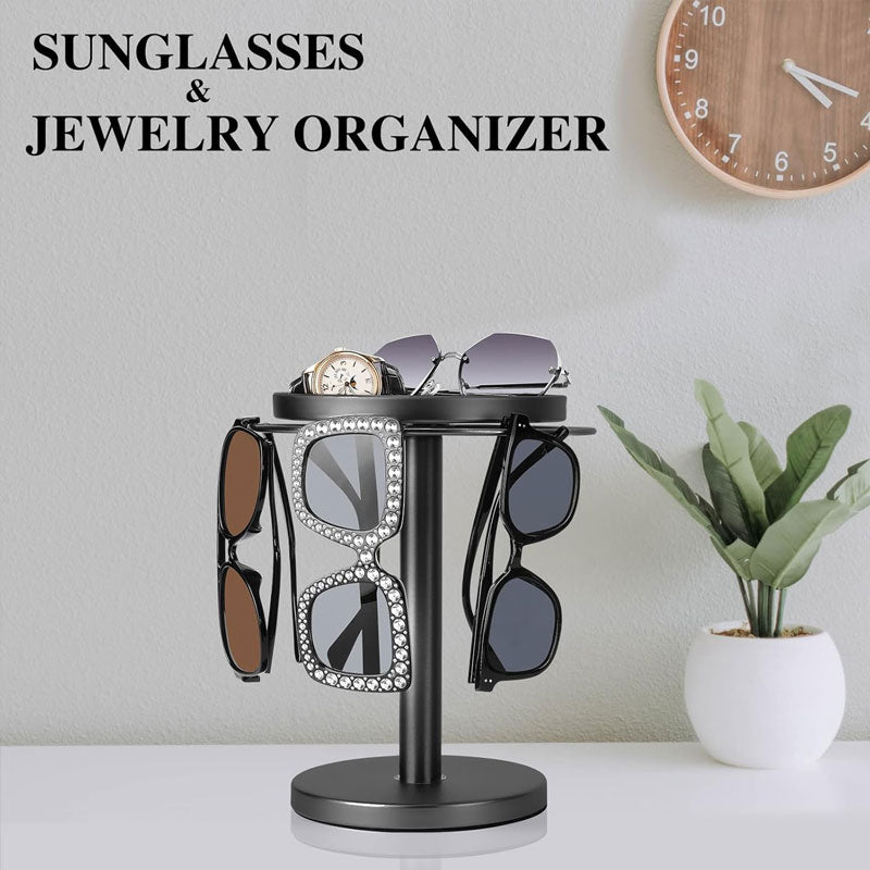 360° Rotating Glasses Stand - Eyewear & Jewelry Organizer