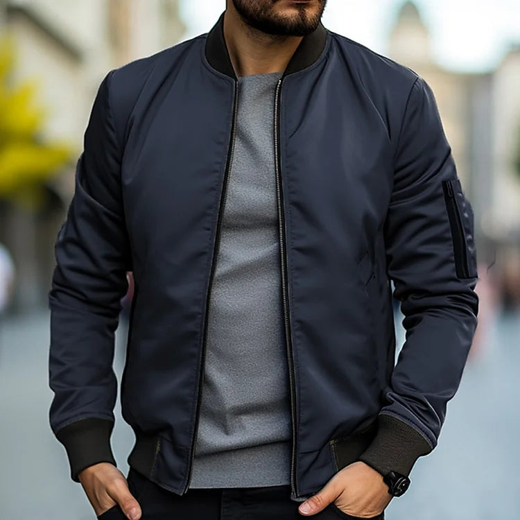 Classic Warm Bomber Jacket for Casual Style