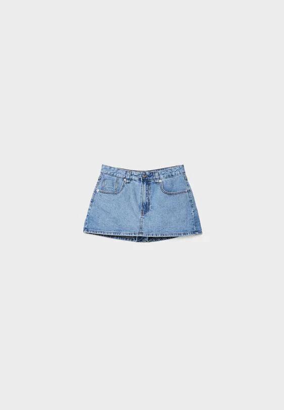 Casual Denim Mini Skort for Everyday Style