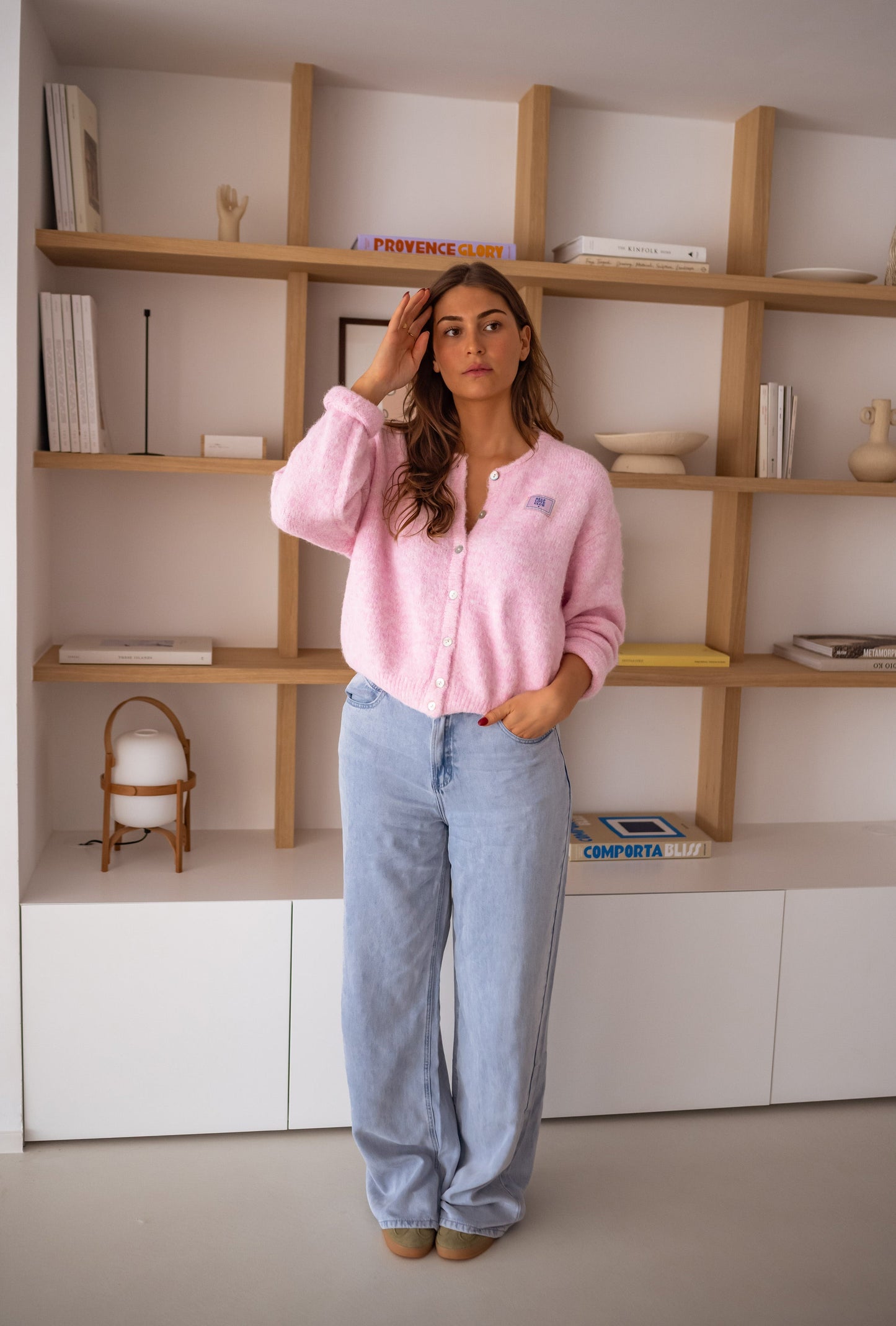 Chic Pink Quilted Cardigan for Layered Looks