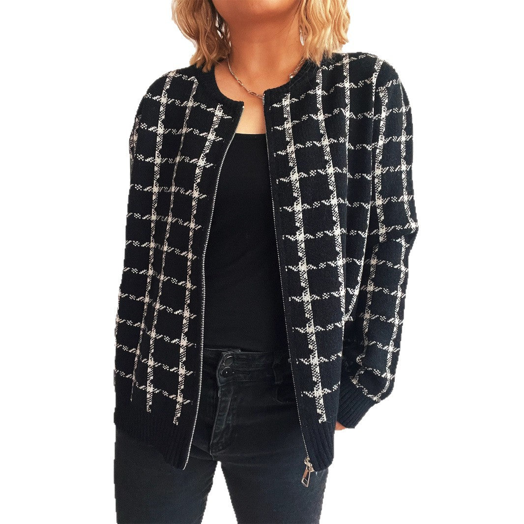 Cozy Checked Cardigan with Pockets for Everyday Style