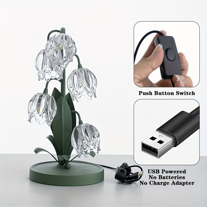 Flower-Shaped LED Table Lamp for Modern Home Decor