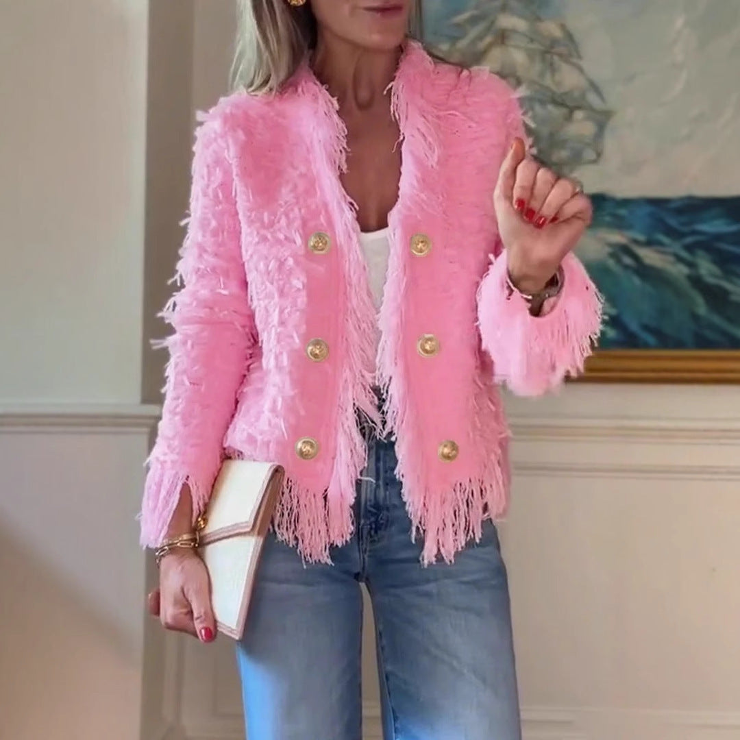 Women's Tassel Knit Cardigan Jacket