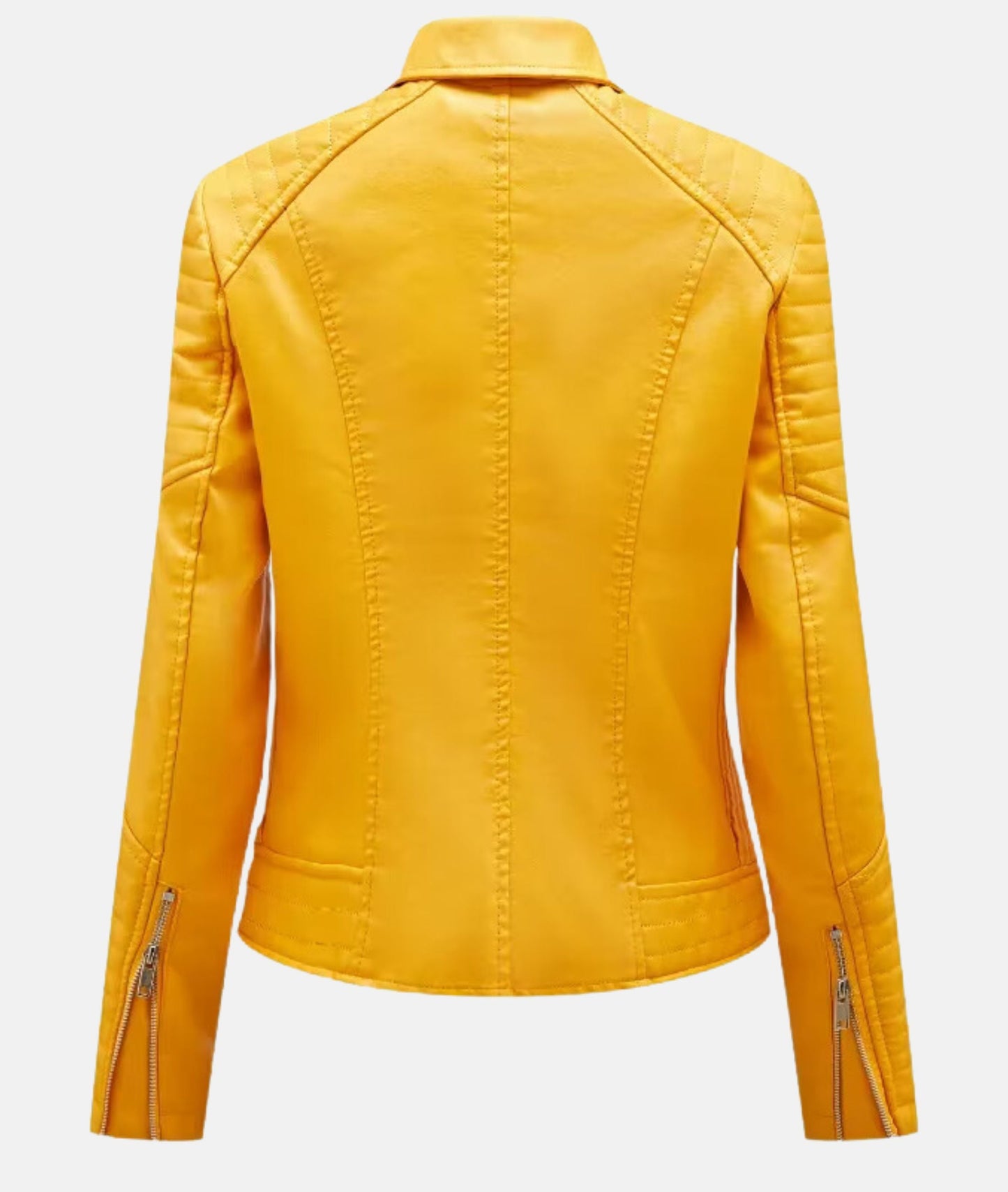 Chic Women's Faux Leather Biker Jacket