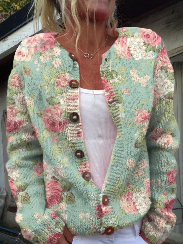 Cozy Knit Cardigan Sweater Layering Piece