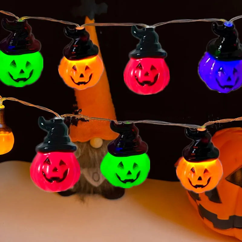 Halloween Pumpkin String Lights USB Battery Operated Indoor Outdoor Decor