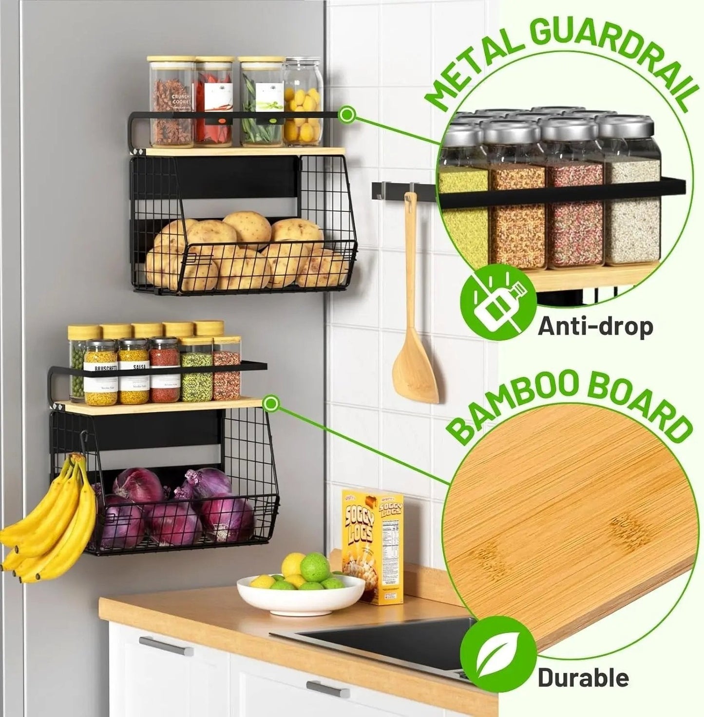 MagnaHold™ High-Magnetic Wall Shelf for Drill-Free Storage