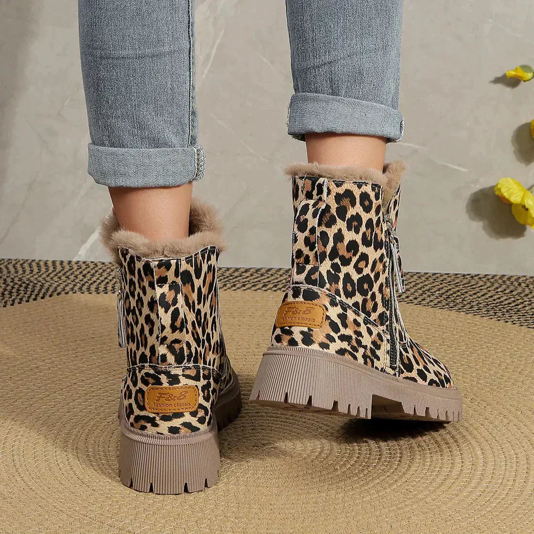 Chic Leopard Print Ankle Boots for Trendy Outfits