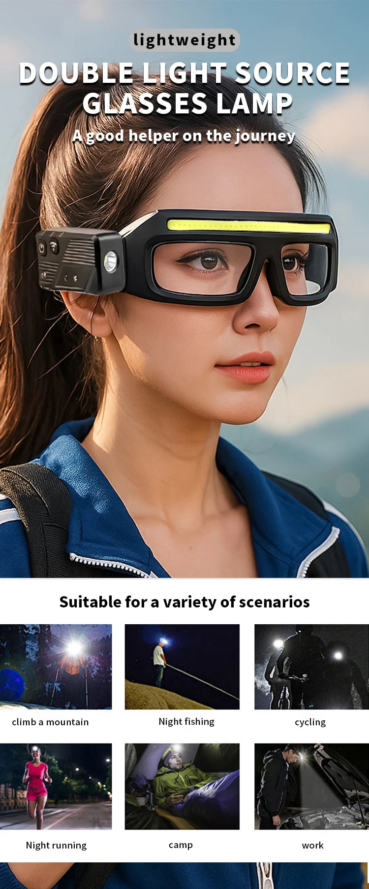 LumaGuard™ - Rechargeable LED Safety Glasses for Outdoor & Work