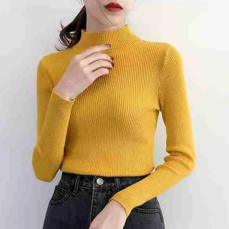 Cozy Ribbed Wool Sweater for Women