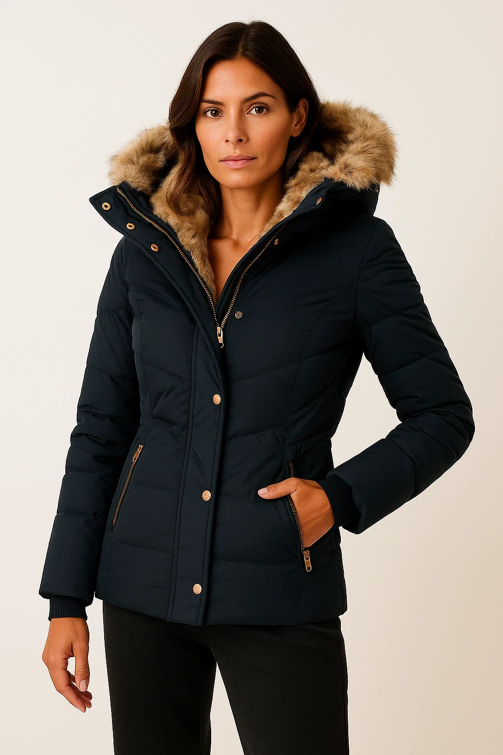 Sleek Long Winter Coat for Chic Warmth