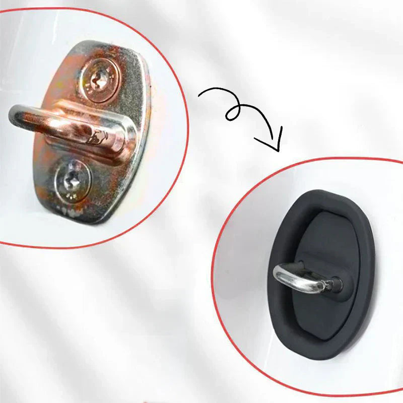 Silicone Car Door Lock Covers - Protective Key Guard Set