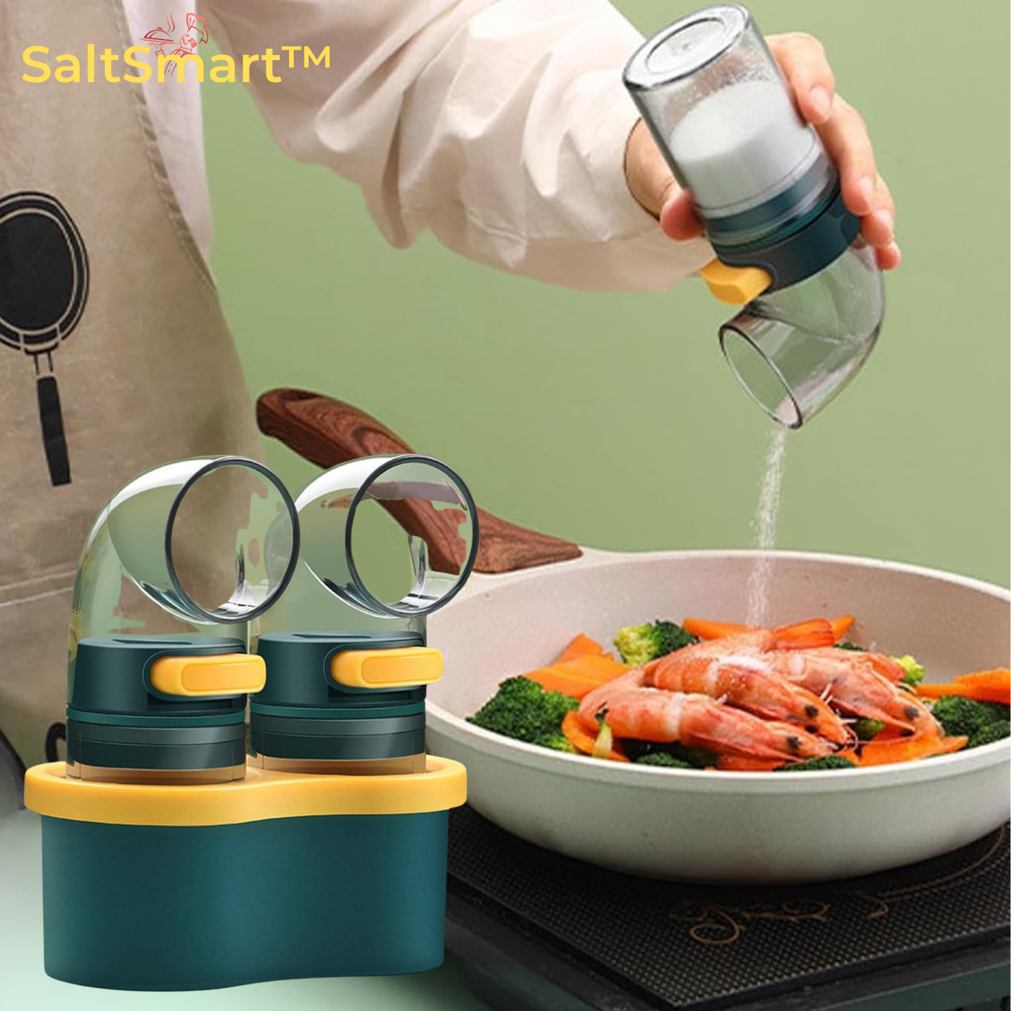 SaltSmart™ - Precision Salt & Pepper Shaker Set