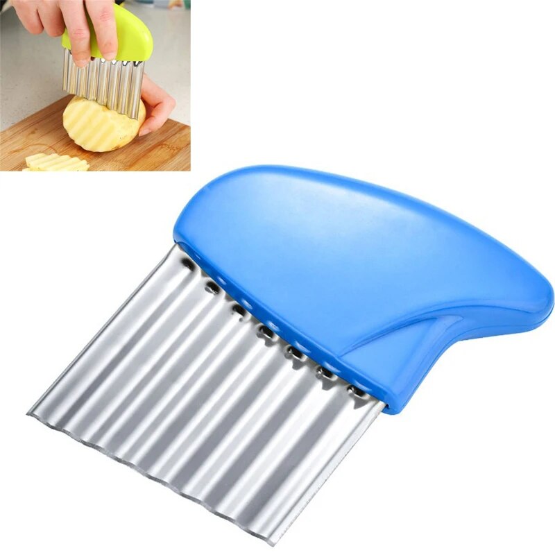 Crinkle Wavy Stainless Steel Vegetable and Fruit Slicer Cutter