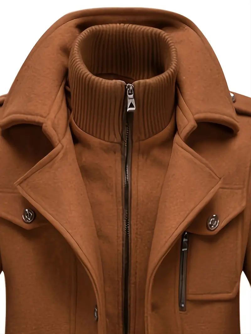 NordWool™ - Double Collar Men's Wool Coat