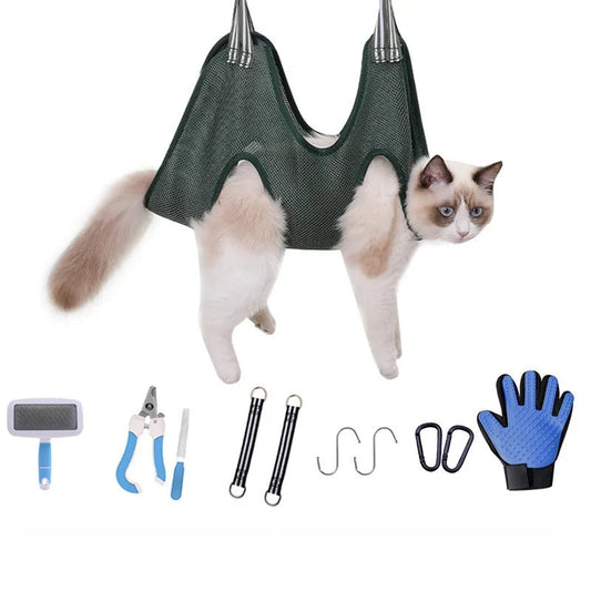 PawEase™ - Adjustable Pet Grooming Hammock for Stress-Free Baths