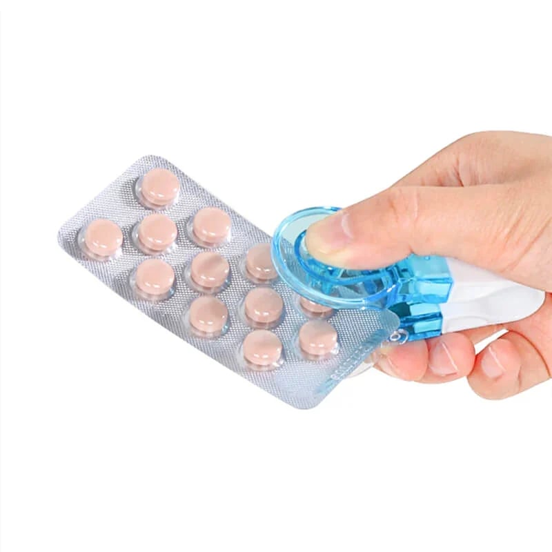Compact Portable Pill Remover and Storage Box for On-the-Go Health