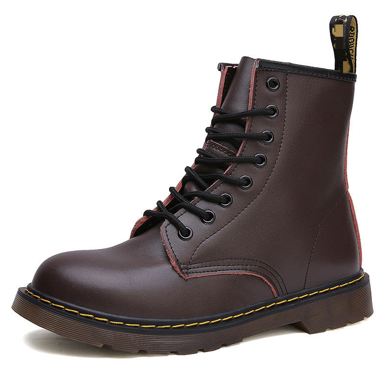 Classic Elegant Lace-Up Leather Boots