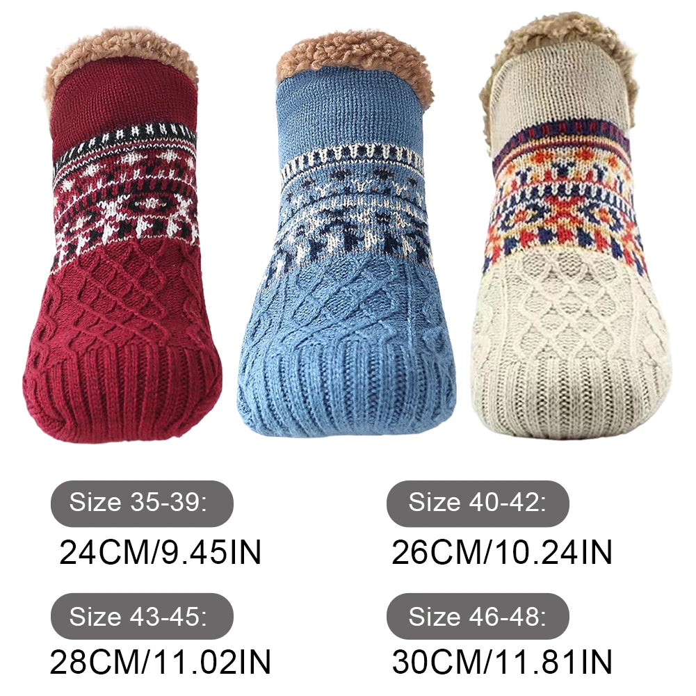 CozyTherm™ - Thick Lined Non-Slip Winter House Socks