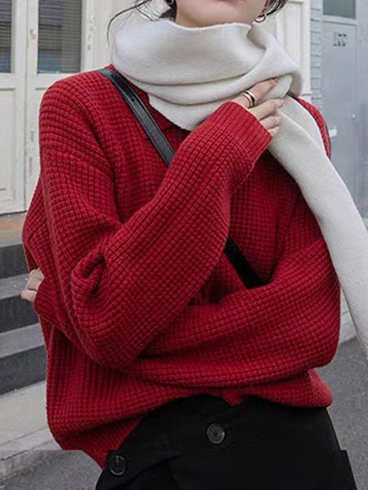 CozyNest™ - Jenna Loose Knit Cardigan Sweater