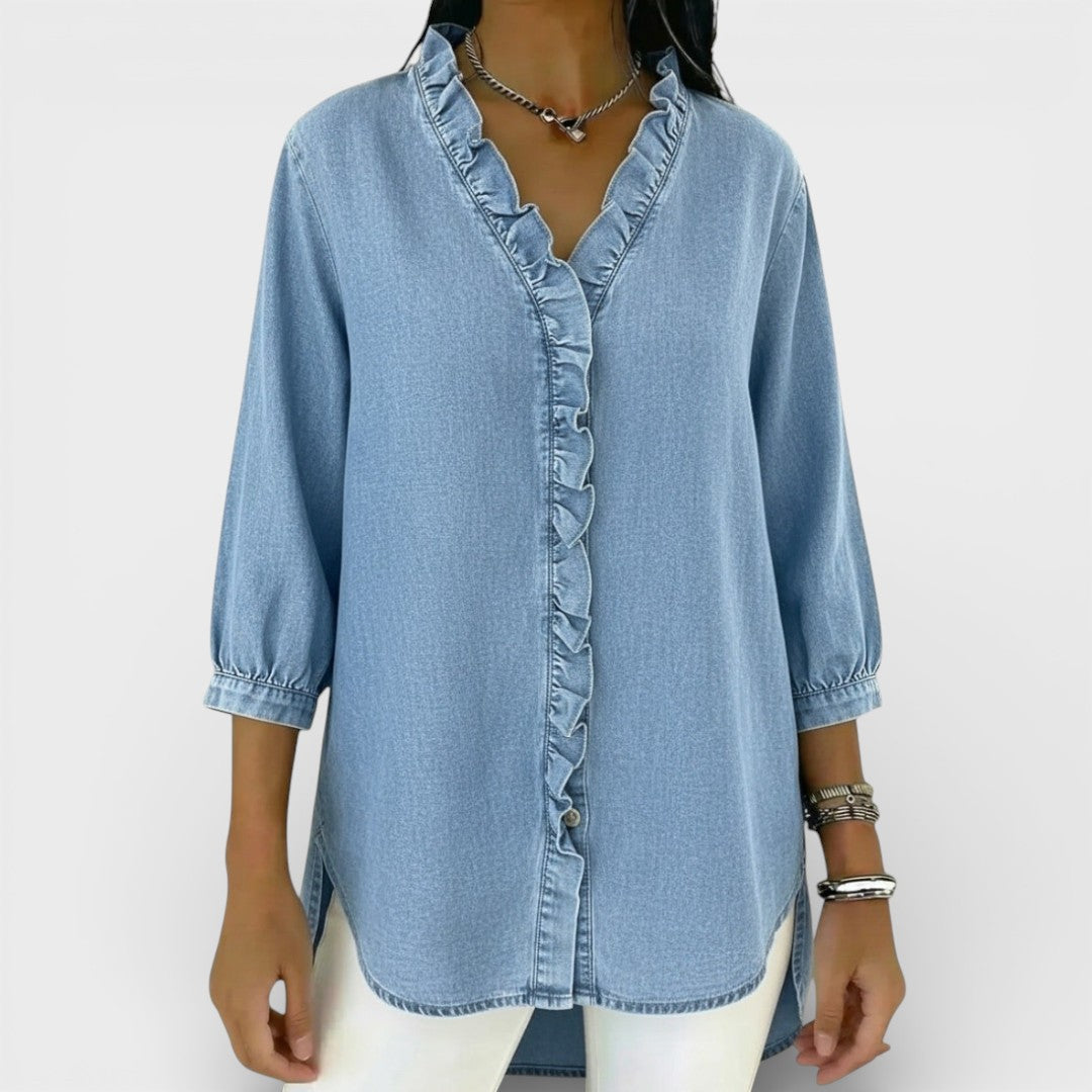 ChicRuffle - Elegant Ruffled Blouse