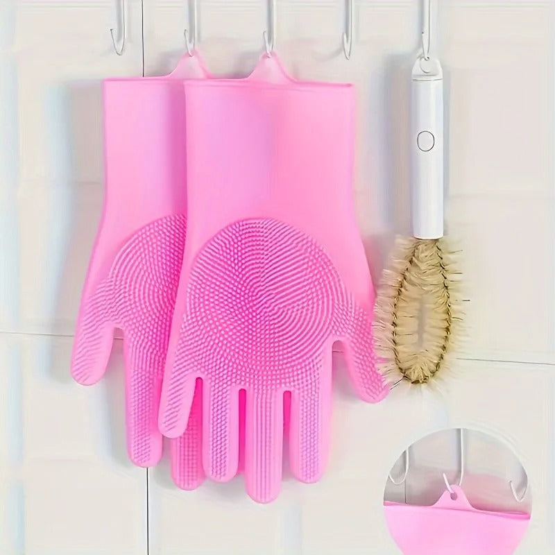 CleanEase™ - 2-Pack Durable Dishwashing Gloves for Easy Cleanup