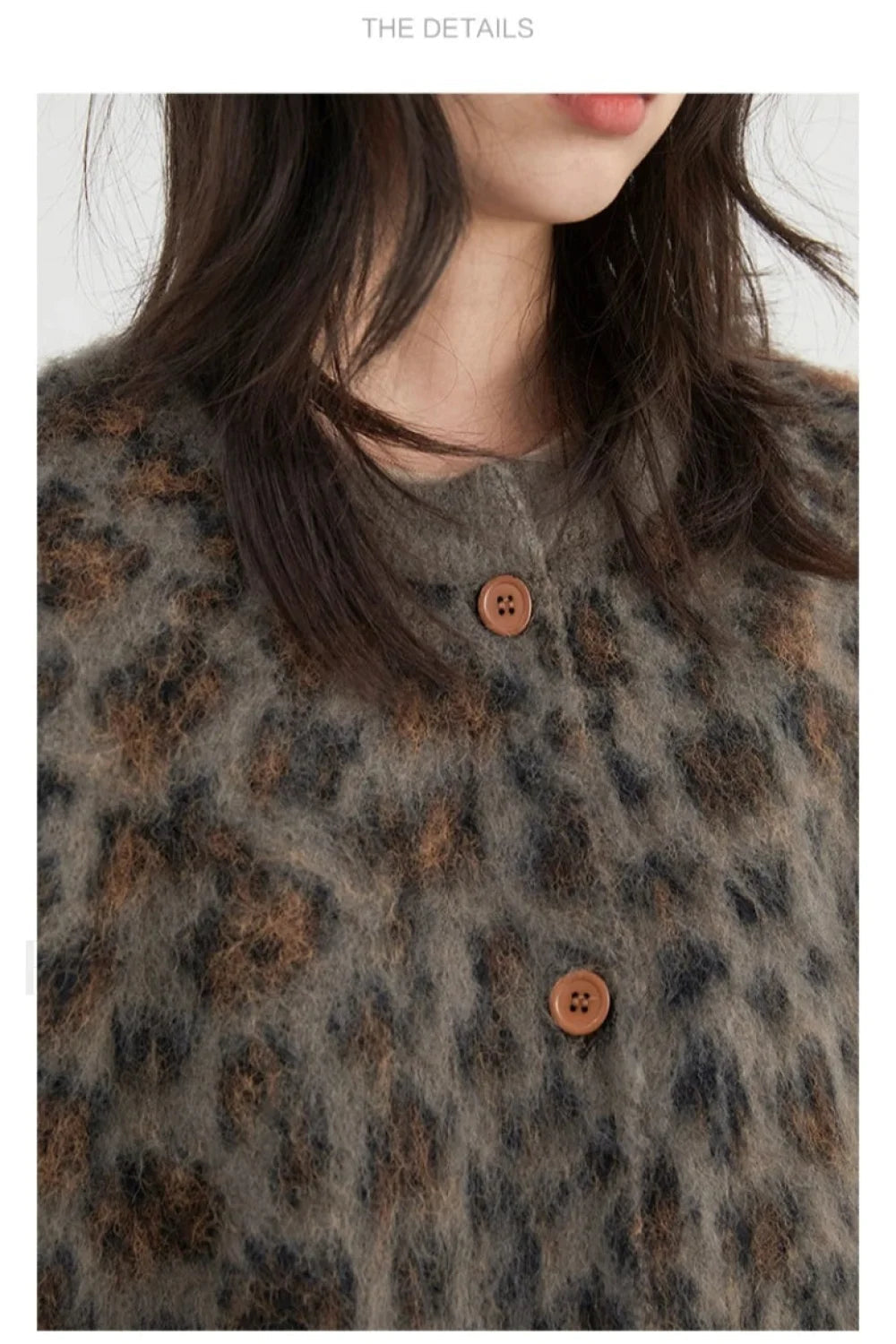 Cozy Leopard Print Single Breasted Cardigan