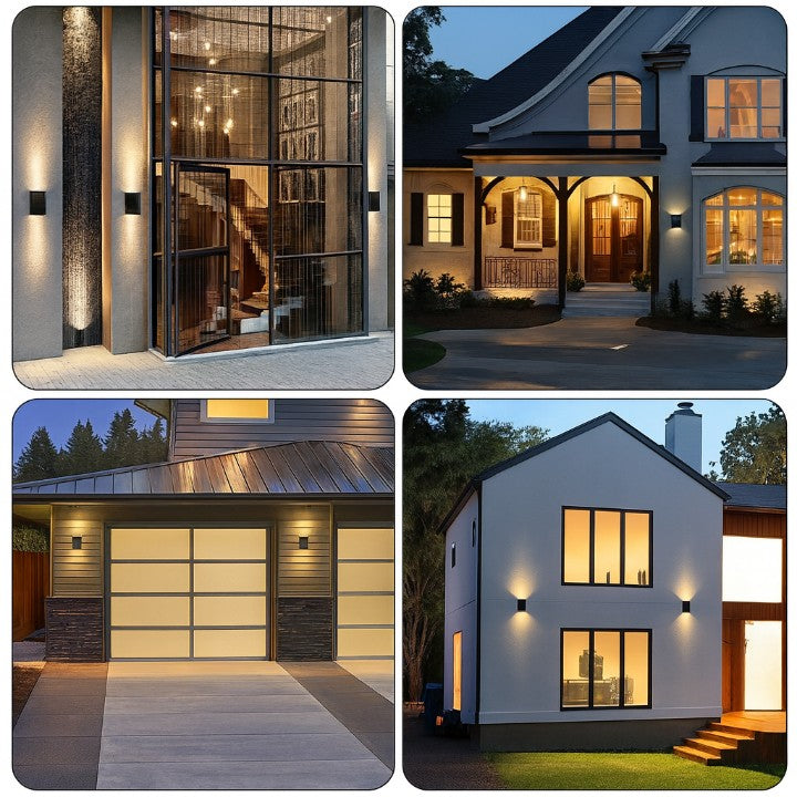 LumaGlow™ - Elegant Solar Wall Light with 4-Sided Color Glow