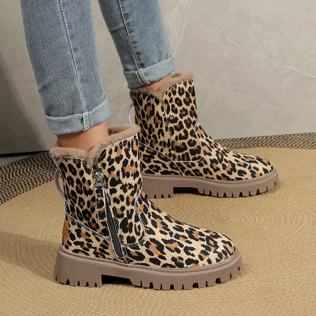 Chic Leopard Print Ankle Boots for Trendy Outfits