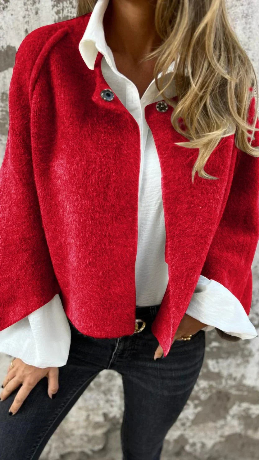 Chic Tailored Wool Blend Coat
