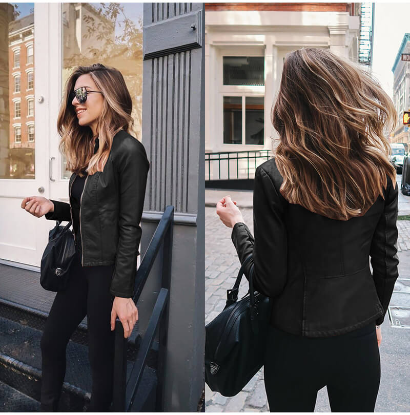 Elegant Italian Leather Biker Jacket