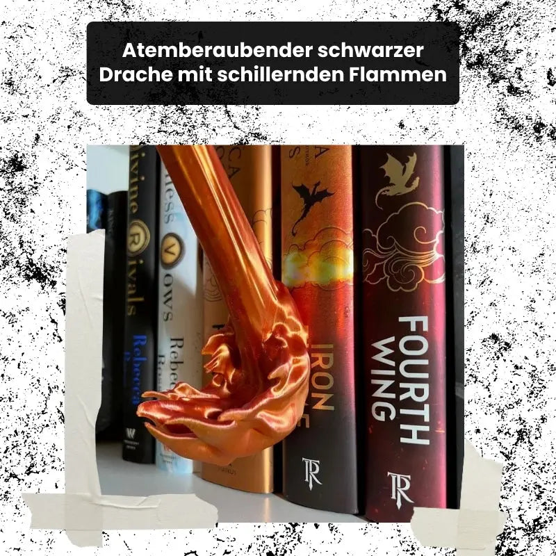 Mystical Dragon Flame Decorative Bookend