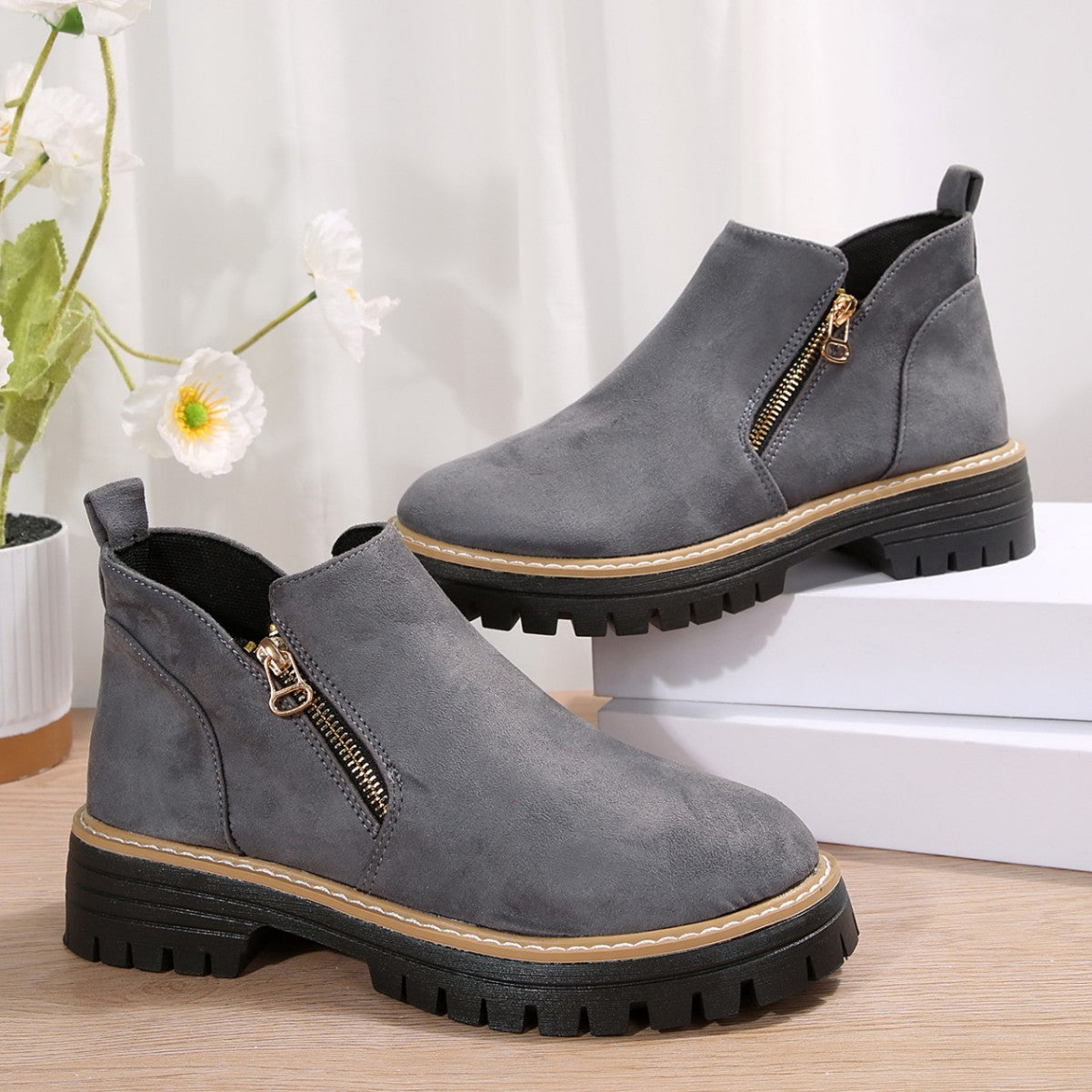 Chic Minimalist Ankle Boots for Women
