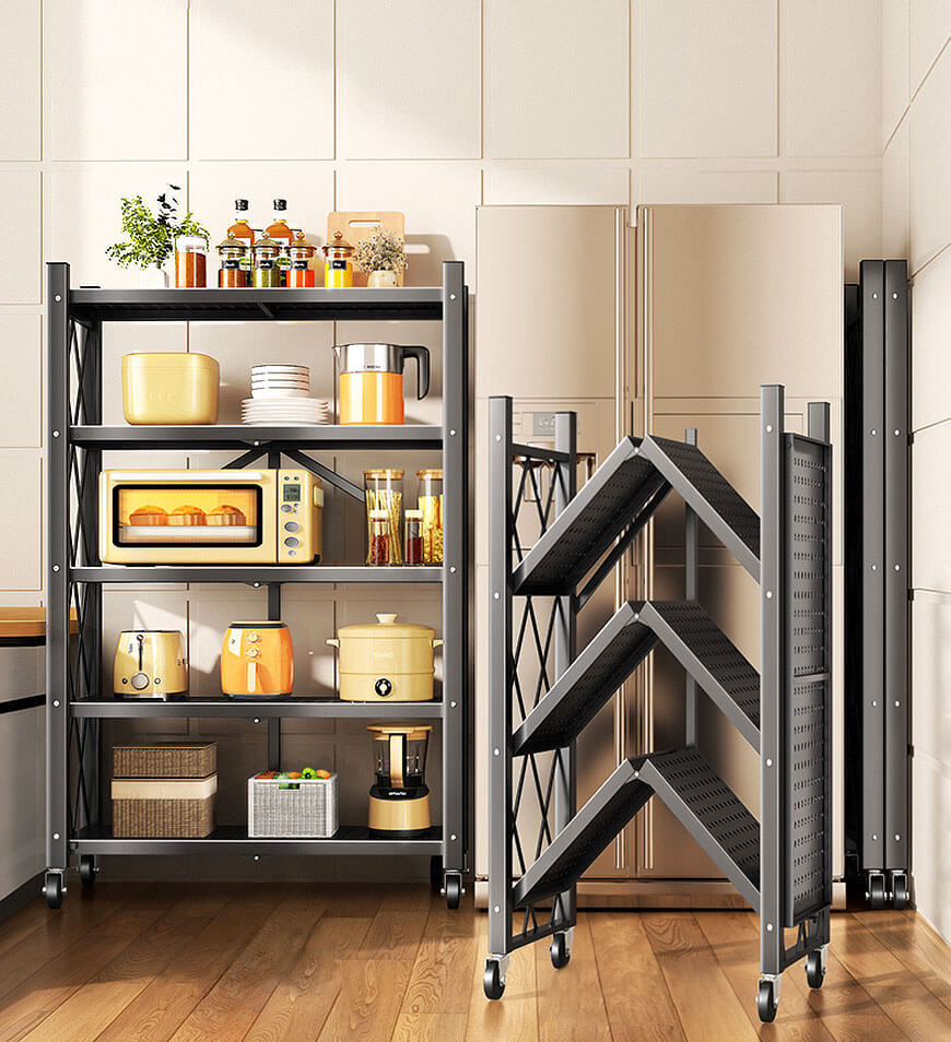 Joybos™ - Heavy Duty Foldable Metal Organizer Shelves with Wheels