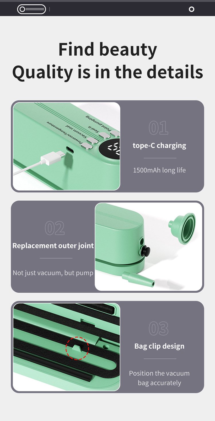 FreshSeal™ - Mini Wireless Food Vacuum Sealer for Freshness