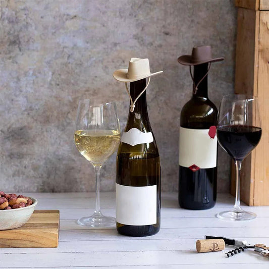 Rustic Leather Wine Bottle Cap Accessory